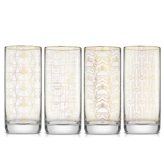 JoyJolt® 13.5oz. Star Wars™ Deco Tall Drinking Glasses, 4ct.